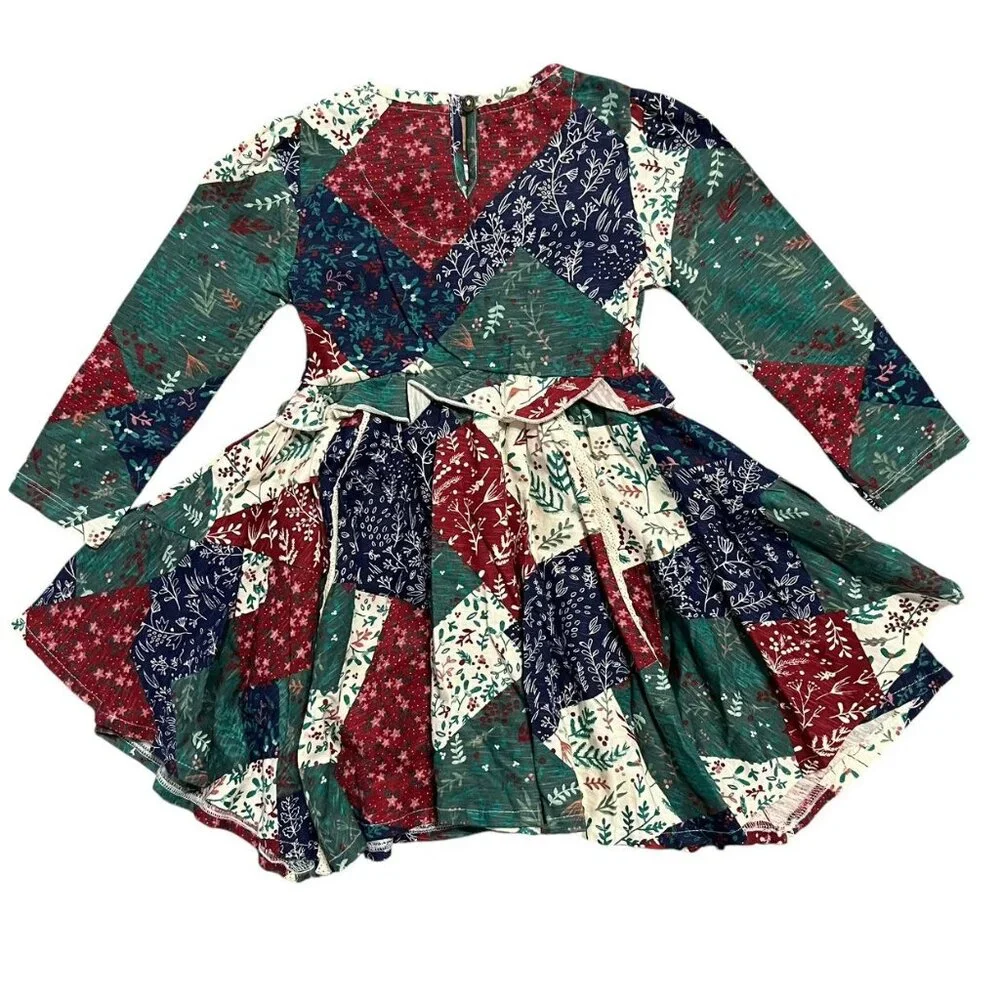 NEW Mantaray 4-5Y Patchwork Floral Twirl Dress